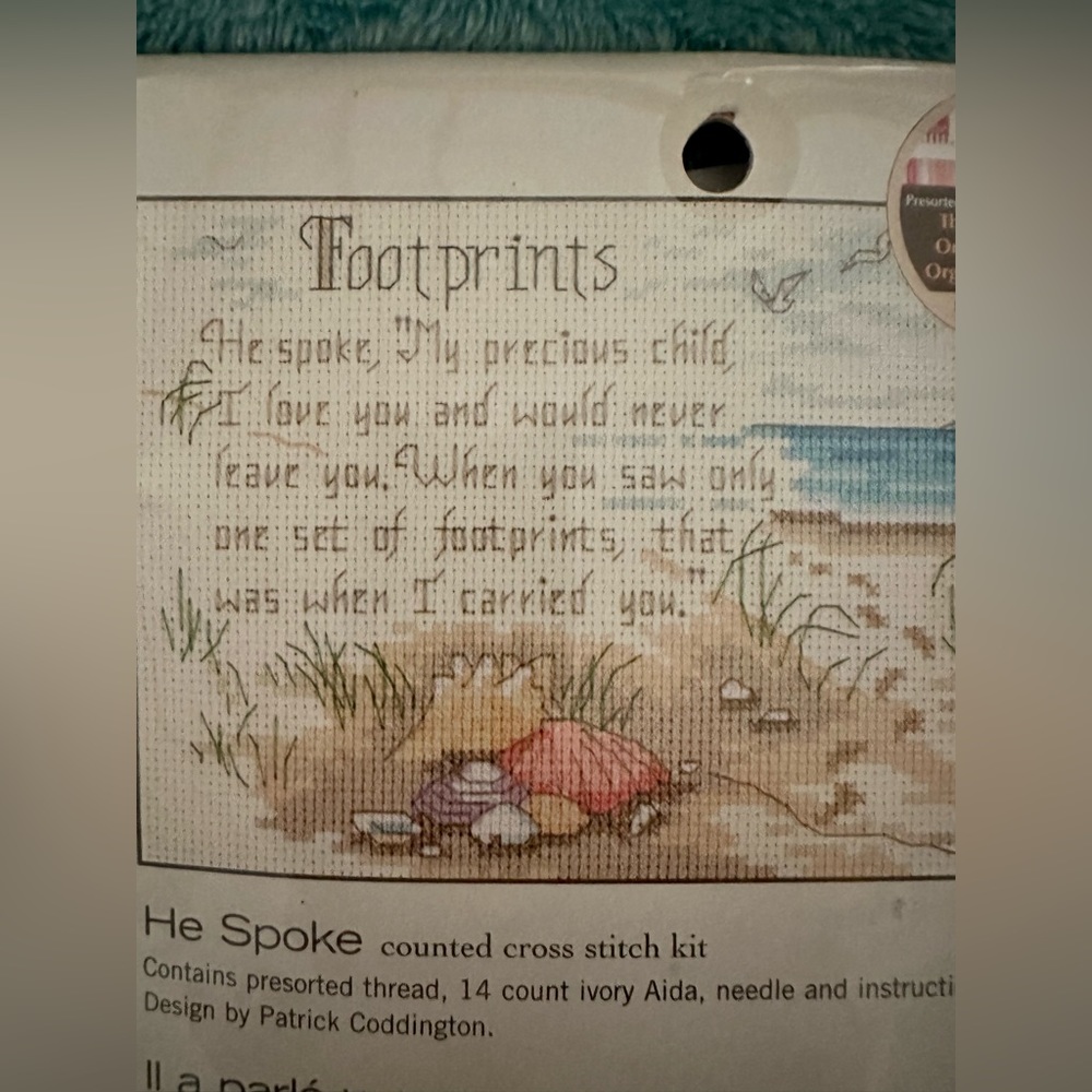 CRAFT KIT: FOOTPRINTS COUNTED CROSS STITCH